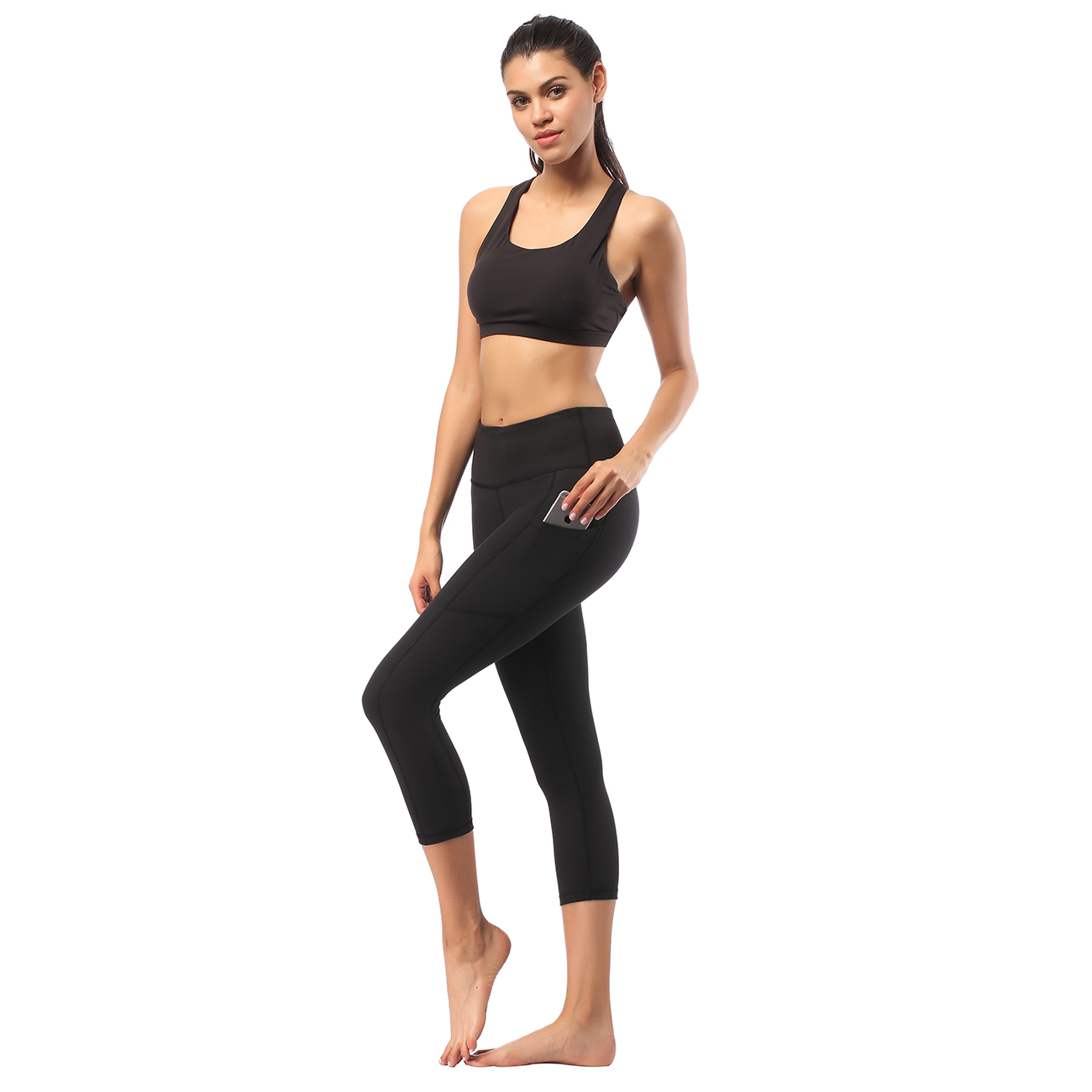 9881 Black Capri yoga pants